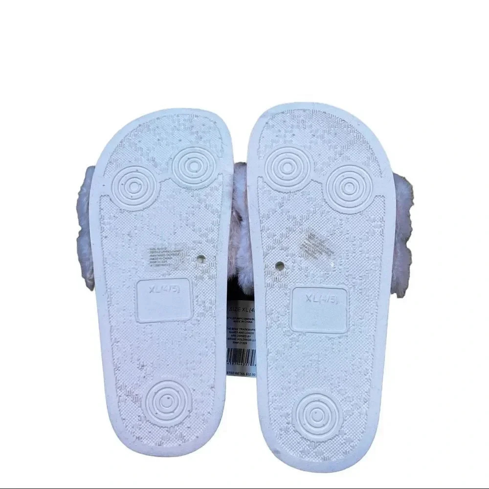 Bebe Girls Fur Slides 4/5 - Picture 4 of 4